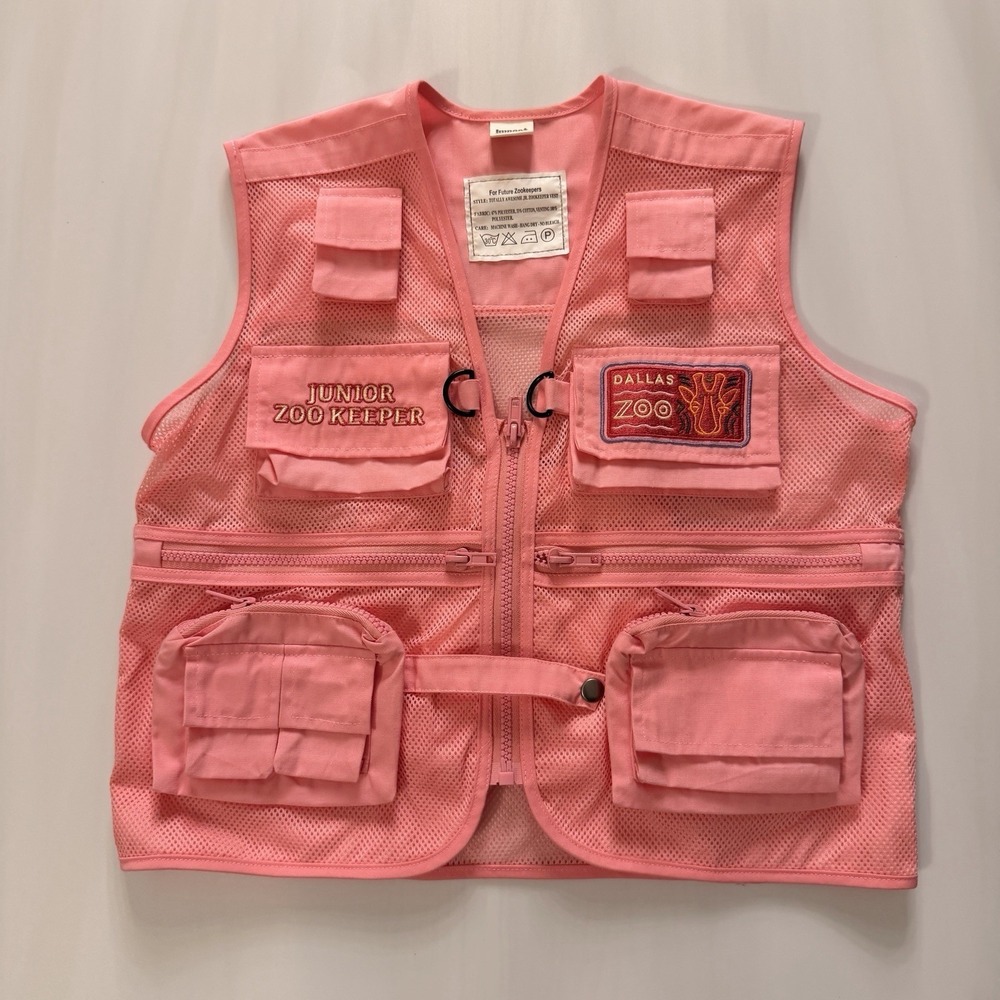 Jr Zookeper Dallas Zoo Vest - Pink Size XL